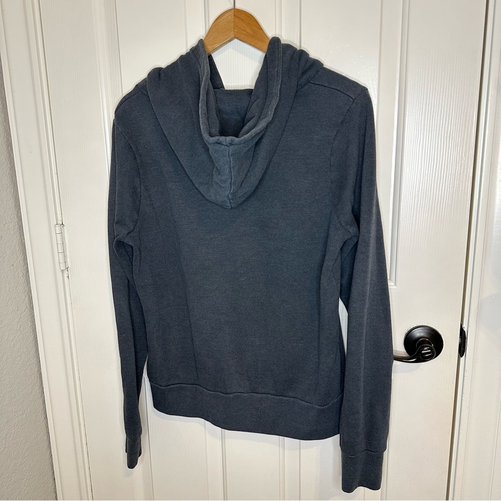 Avaiator Nation Navy Blue 5 Stripe Hoodie Sz M *Flawed* Surfer Indie Skater Cozy - Picture 4 of 10